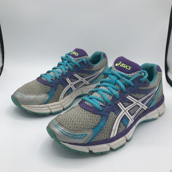 Asics Gel Excite 2 Womens Size 7 Gray Purple Teal - Picture 1 of 8